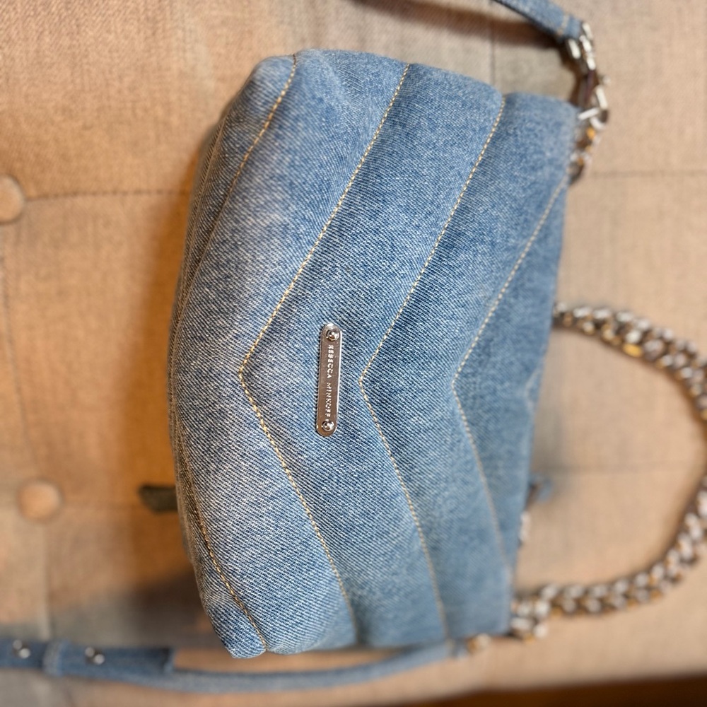 Rebecca Minkoff Chevron Denim Crossbody Bag - Picture 6 of 6